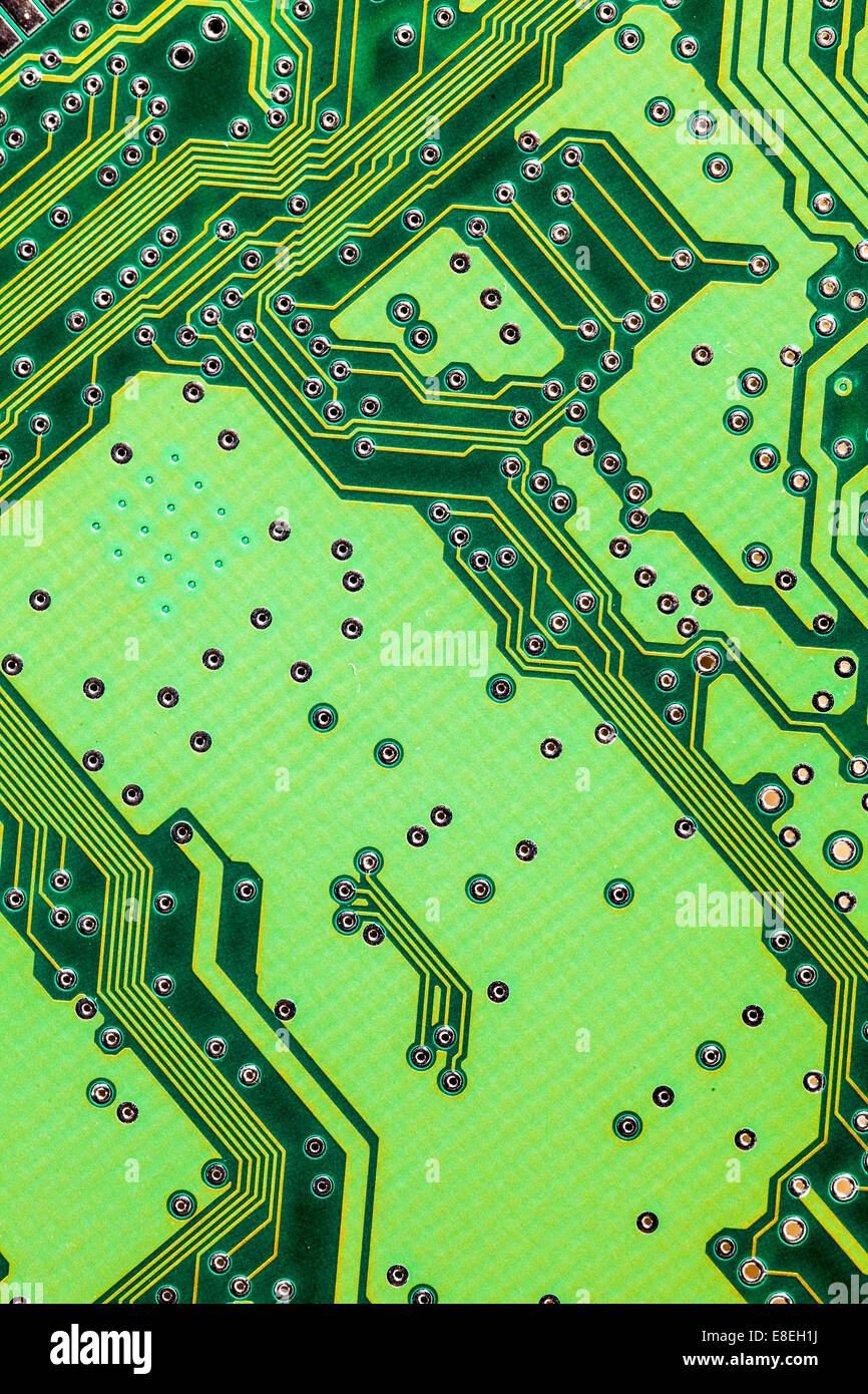 Extreme Closeup di Microchip Dettagli Foto Stock