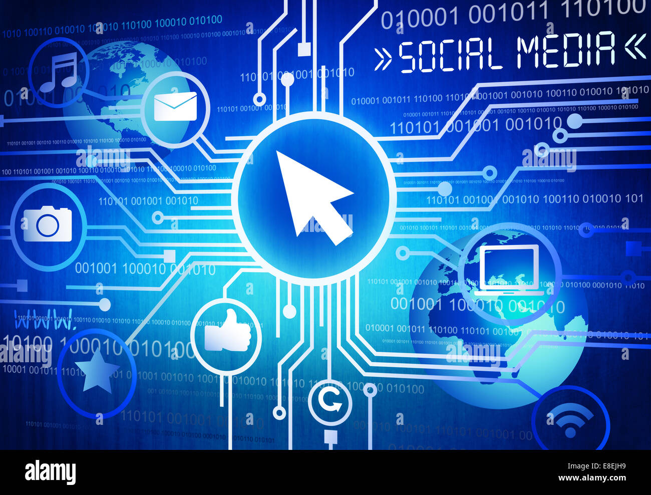 Il Social Media Foto Stock