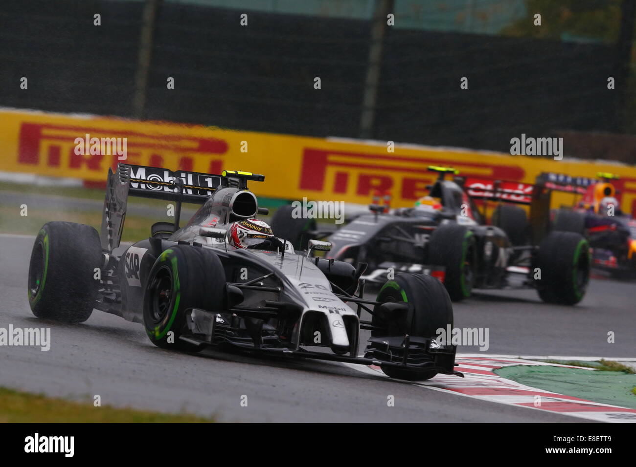 Kevin Magnussen, DEN, il team McLaren Mercedes e McLaren MP4-29, Mercedes-Benz PU106un ibrido, Suzuka, in Giappone, 05.10.2014, Formula una gara di F1, Giappone Grand Prix, Grosser Preis, GP du Japon, Motorsport, foto di: Sho TAMURA/AFLO SPORT GERMANIA FUORI Foto Stock