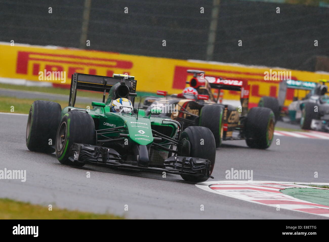 Marcus Ericsson, Swe, Team Caterham F1, Caterham CT05, energia Renault F1 di Suzuka, in Giappone, 05.10.2014, Formula una gara di F1, Giappone Grand Prix, Grosser Preis, GP du Japon, Motorsport, foto di: Sho TAMURA/AFLO SPORT GERMANIA FUORI Foto Stock