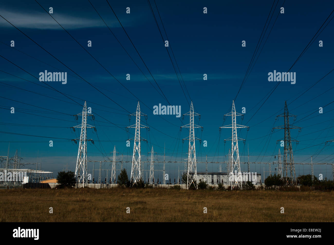 Linee elettriche Foto Stock
