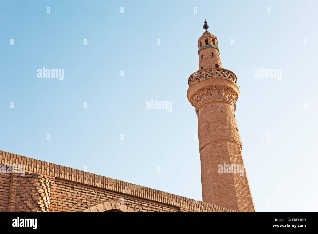 Minareto della Moschea del Venerdì, Na'in, Provincia di Isfahan, Iran Foto Stock