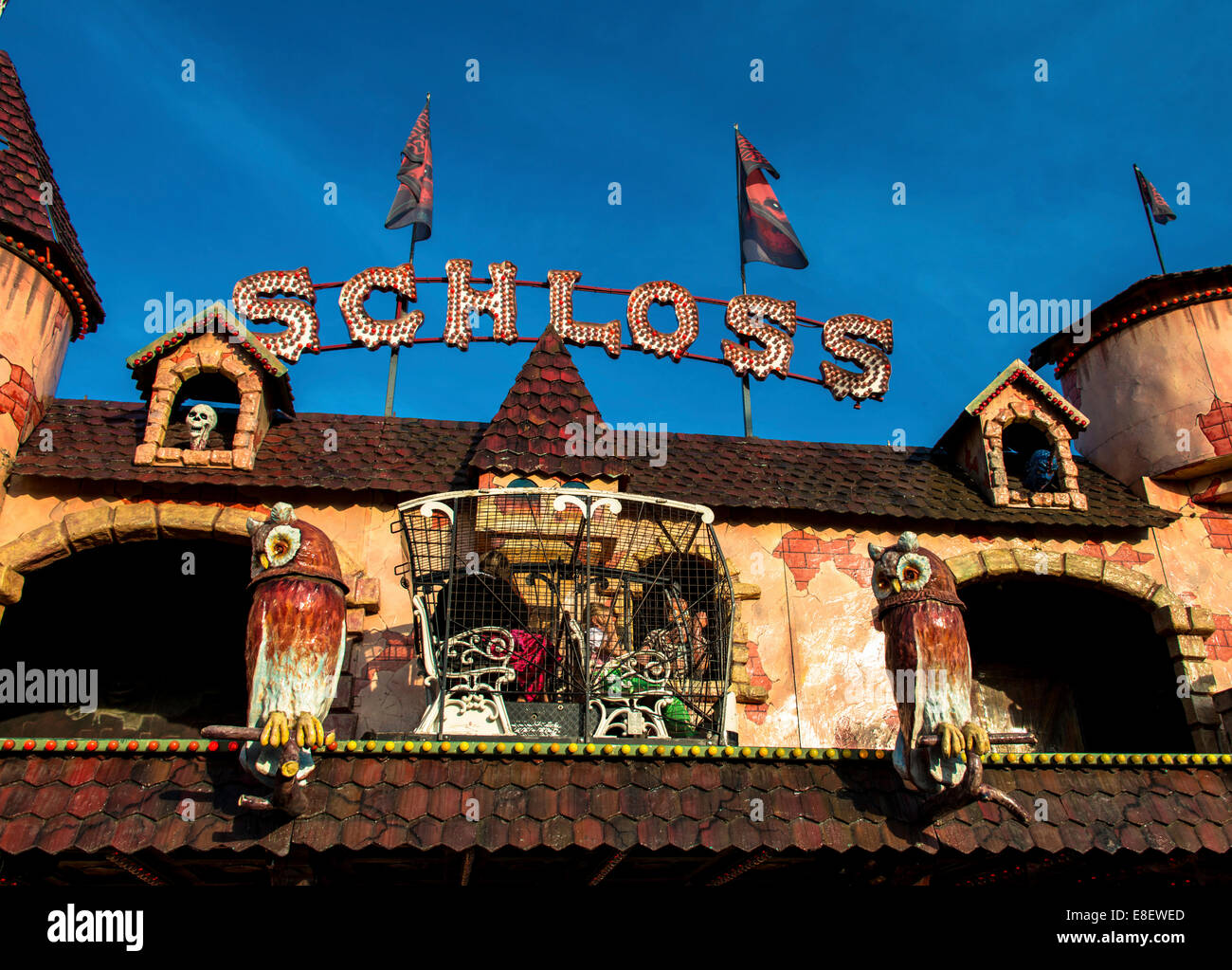 Geisterschloss, ossessionato castello, Oktoberfest Theresienwiese, Monaco di Baviera, Baviera, Baviera, Germania Foto Stock