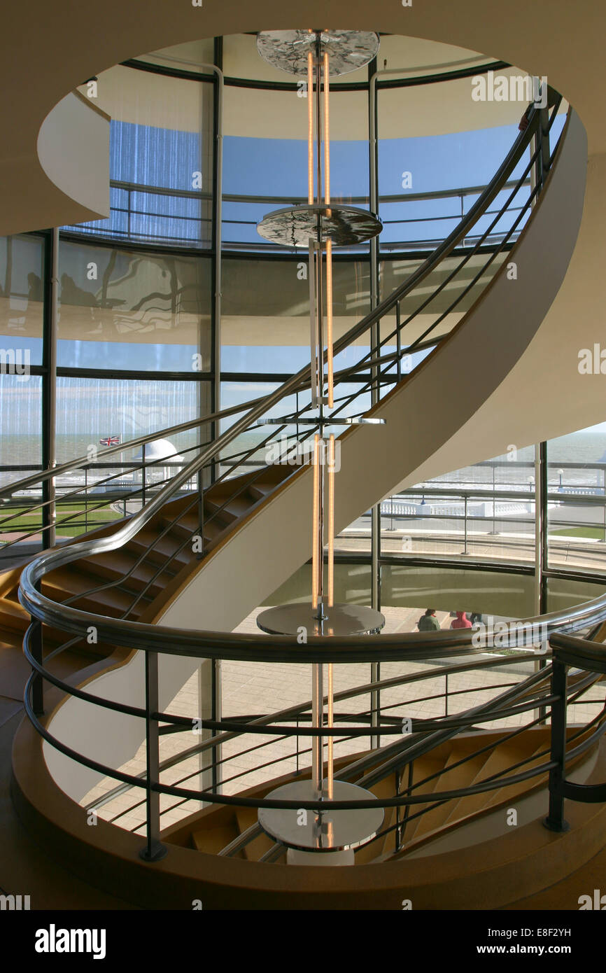 A sud la scala, De La Warr Pavilion, Stroud, East Sussex. Foto Stock