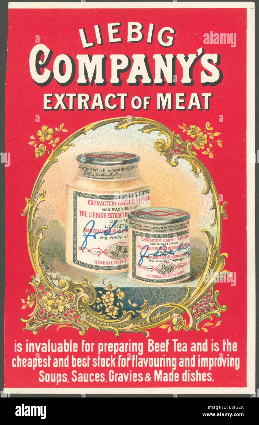 Società Liebig estratto di carne, 1880. Artista: sconosciuto Foto stock -  Alamy