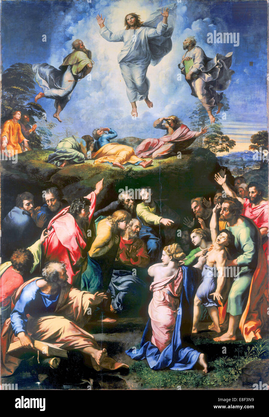 La trasfigurazione di Cristo. Artista: Raffaello (1483-1520) Foto Stock