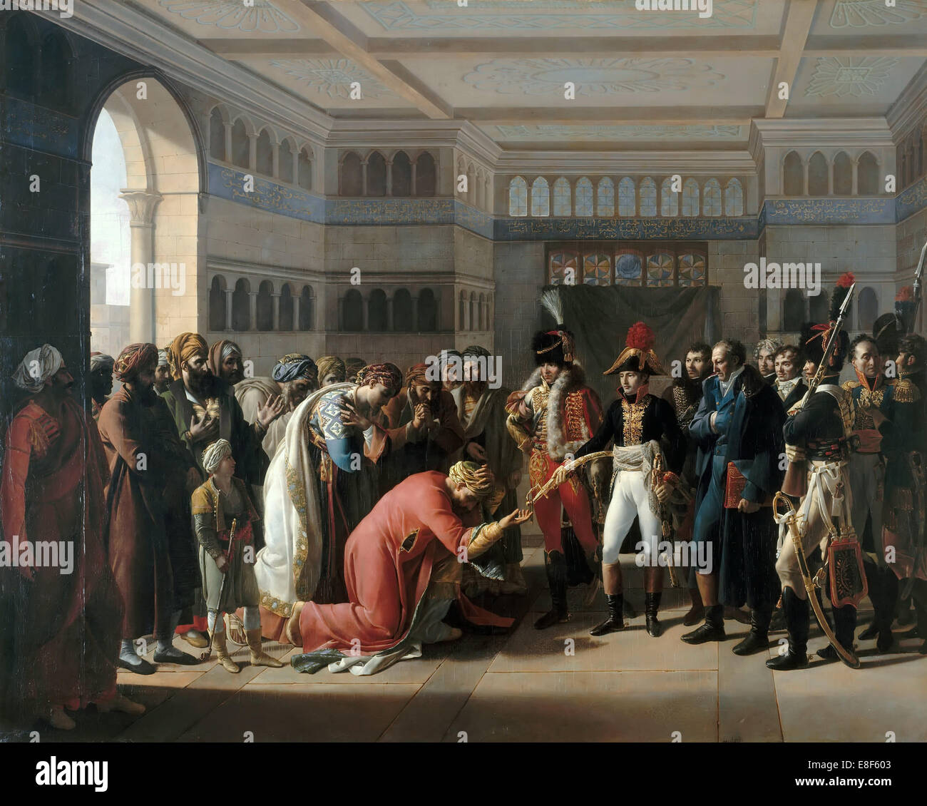 Bonaparte presenta la sciabola al comandante militare di Alessandria, luglio 1798. Artista: bastarde, François Henri (1769-1850) Foto Stock