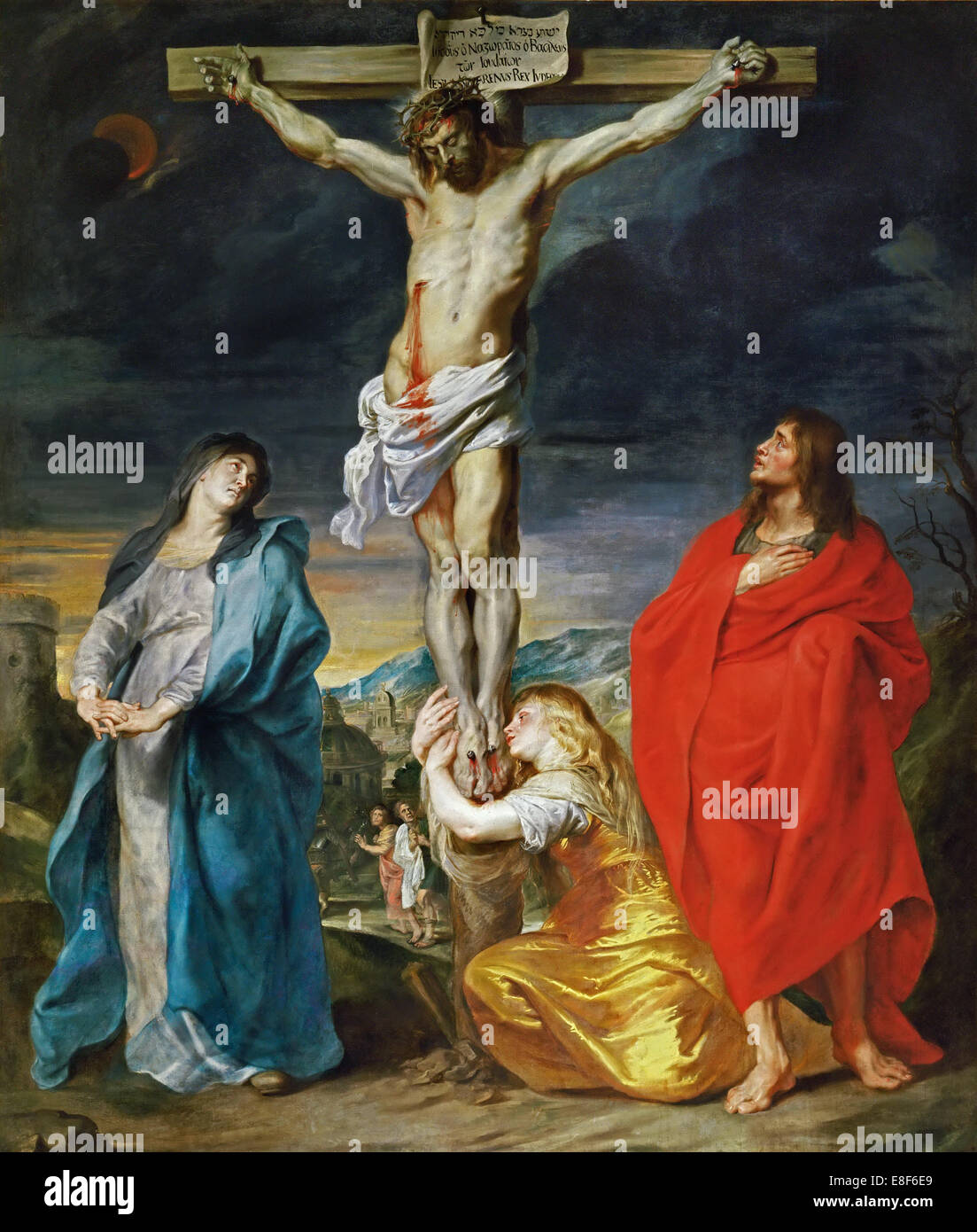 Il Cristo crocifisso con la Vergine Maria e i Santi Giovanni Battista e Maria Maddalena. Artista: Dyck Sir Anthony van (1599-1641) Foto Stock