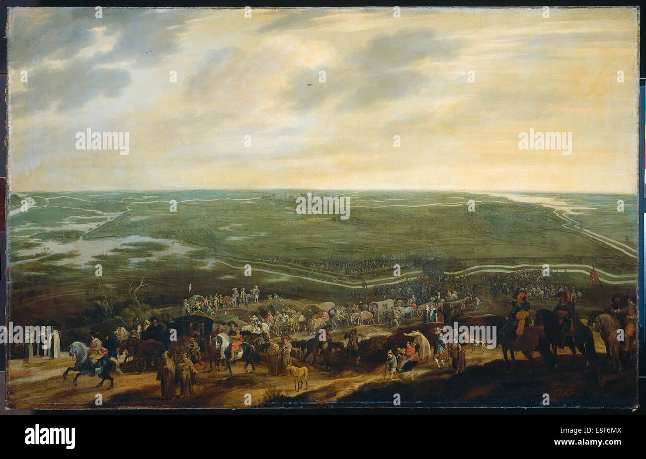 La sconfitto guarnigione spagnola lasciando 's-Hertogenbosch, 17 settembre 1629. Artista: Hillegaert, Paulus van (1596-1640) Foto Stock