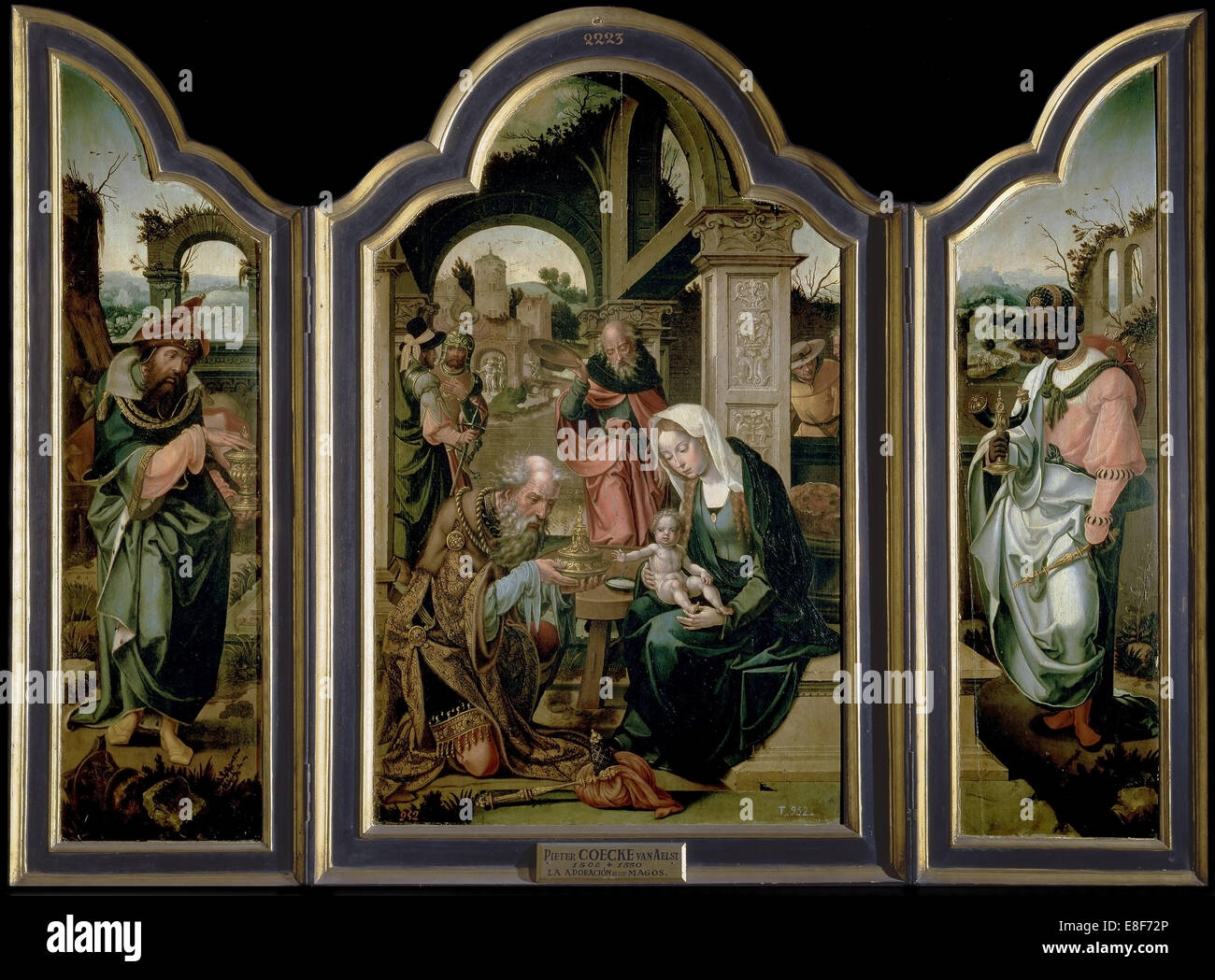 L Adorazione dei Magi. Artista: Coecke Van Aelst, Pieter, il Vecchio (1502-1550) Foto Stock