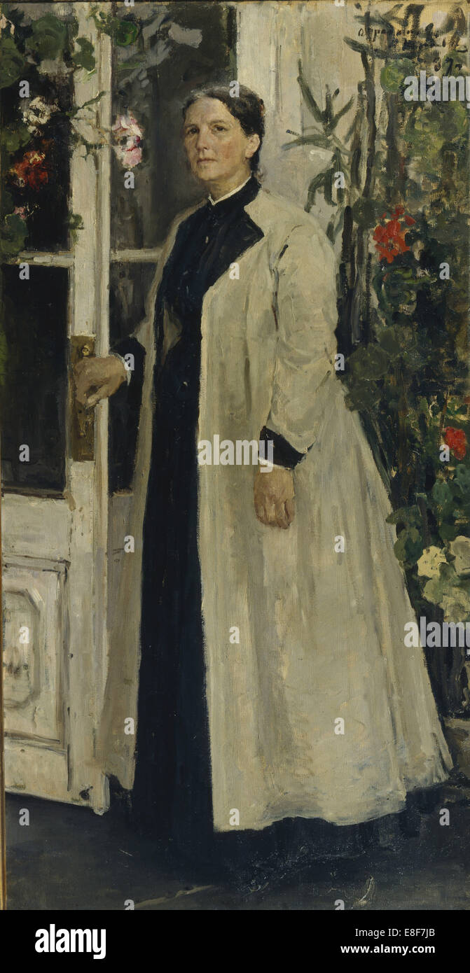 Ritratto di Olga Pàvlovna Orlova (1838-1926). Artista: Korovin, Konstantin Alexeyevich (1861-1939) Foto Stock