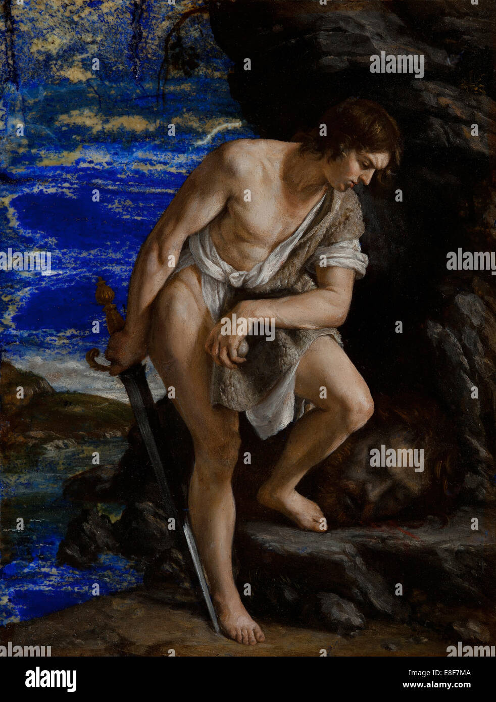 Davide con la testa di Golia. Artista: Gentileschi, Orazio (1563-1638) Foto Stock