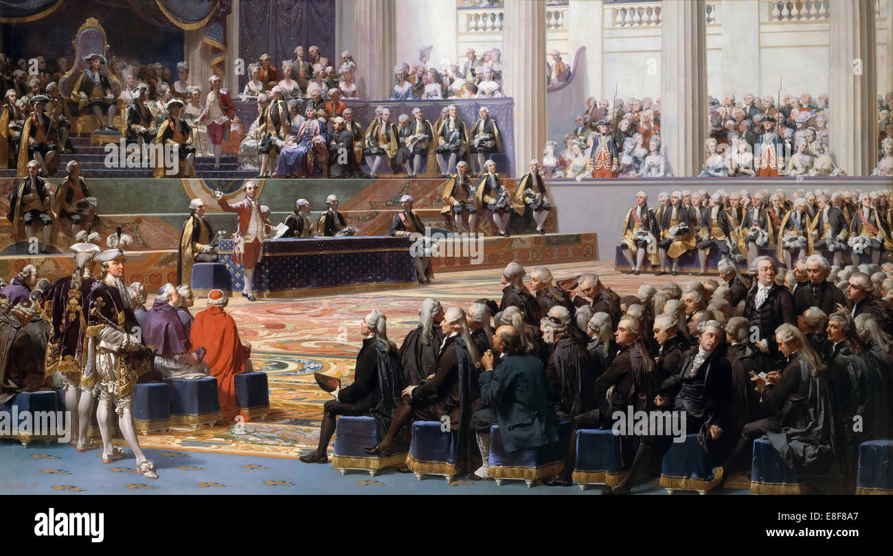 Apertura del Estates-General in Versailles, 5 maggio 1789. Artista: Couder, Auguste (1790-1873) Foto Stock