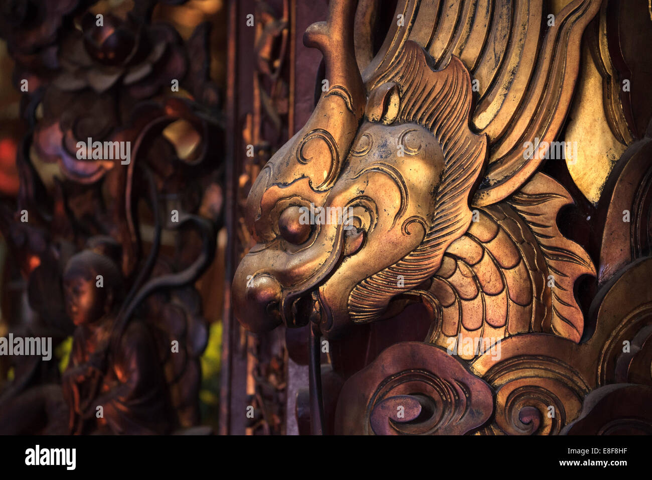 Il Vietnam, il Delta del Mekong, My Tho, Vinh Pagoda Trang Foto Stock