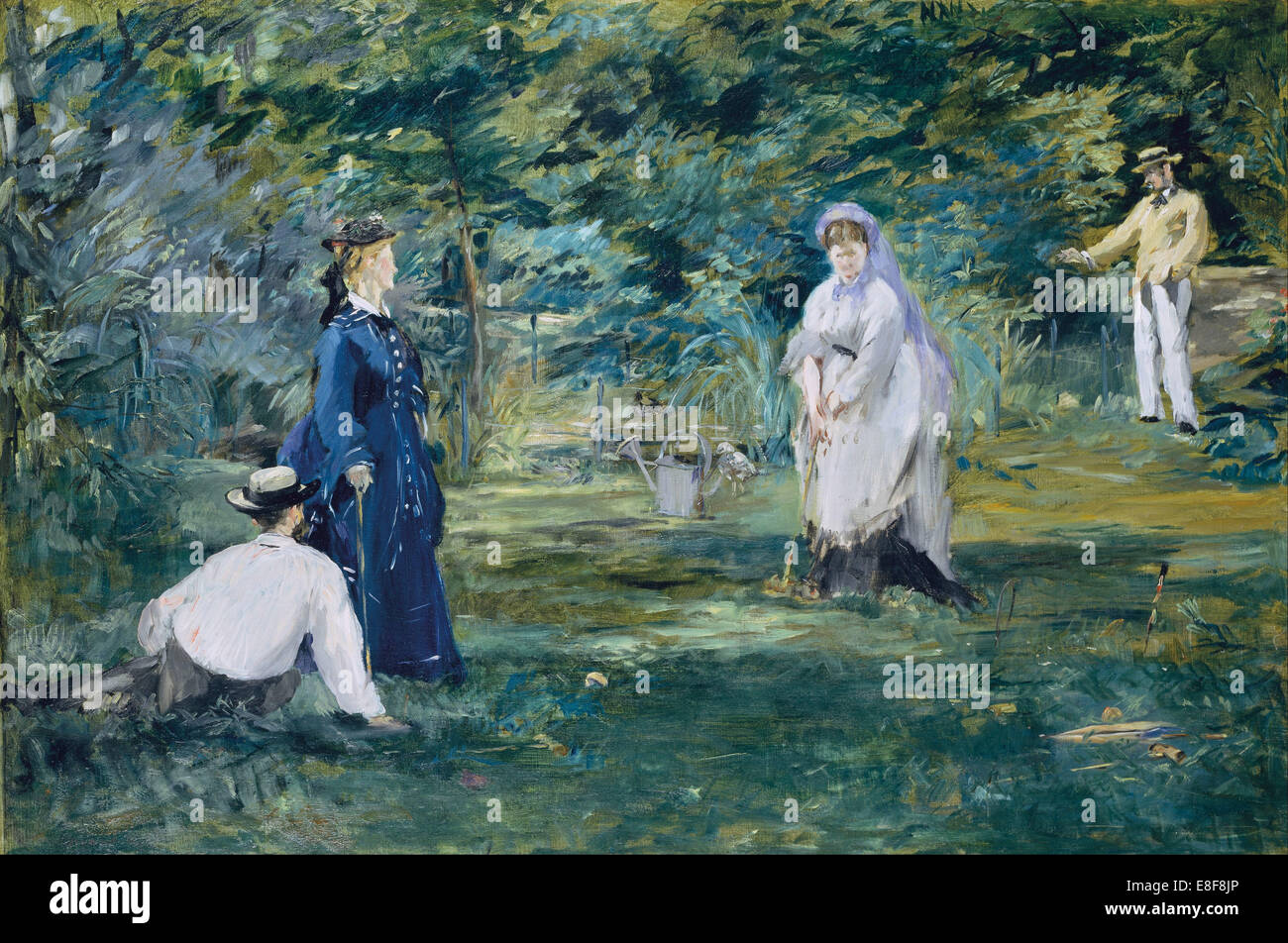 Il Croquet Party (La partie de croquet). Artista: Manet, Édouard (1832-1883) Foto Stock