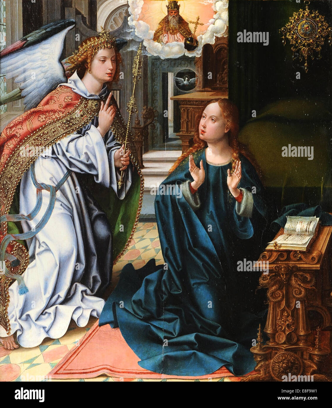 L'Annunciazione. Artista: Coecke Van Aelst, Pieter, il Vecchio (1502-1550) Foto Stock