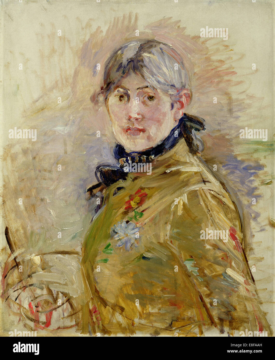 Autoritratto. Artista: Morisot, Berthe (1841-1895) Foto Stock