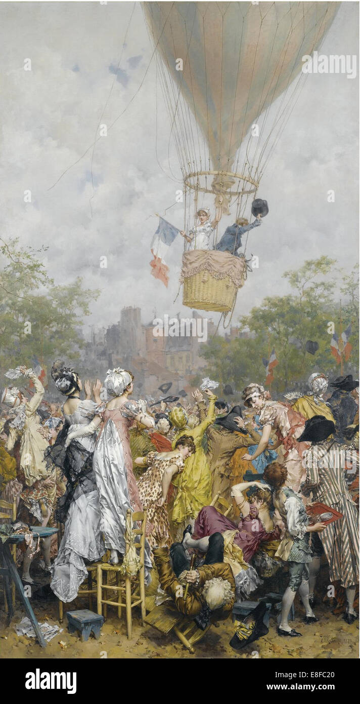 Pallone di risalita. Artista: Kaemmerer, Frederik Hendrik (1839-1902) Foto Stock