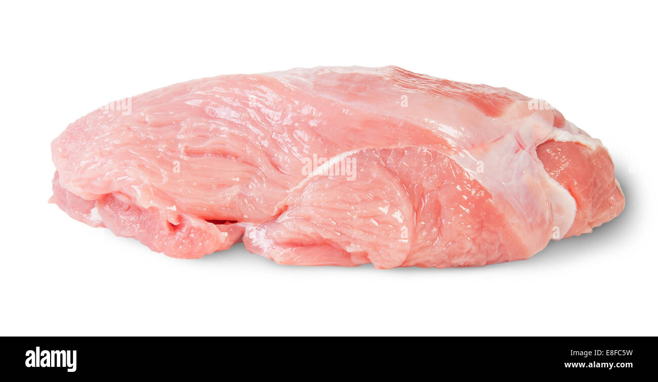Materie di carne di tacchino isolati su sfondo bianco Foto Stock