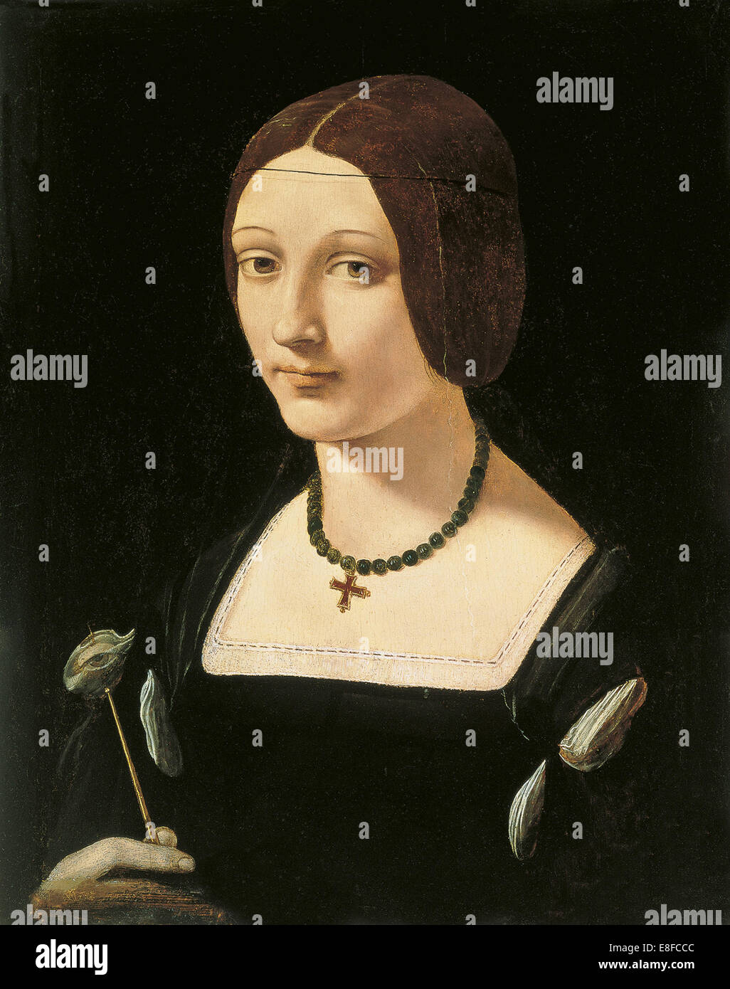 Ritratto di Signora come Saint Lucia. Artista: del Boltraffio, Giovanni Antonio (1467-1516) Foto Stock
