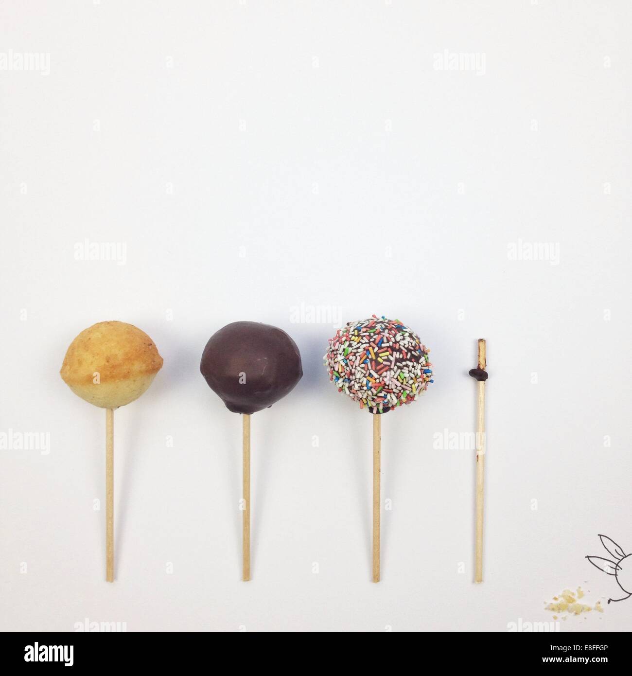 Concettuale personaggio di fantasia di mangiare dolciumi Foto Stock