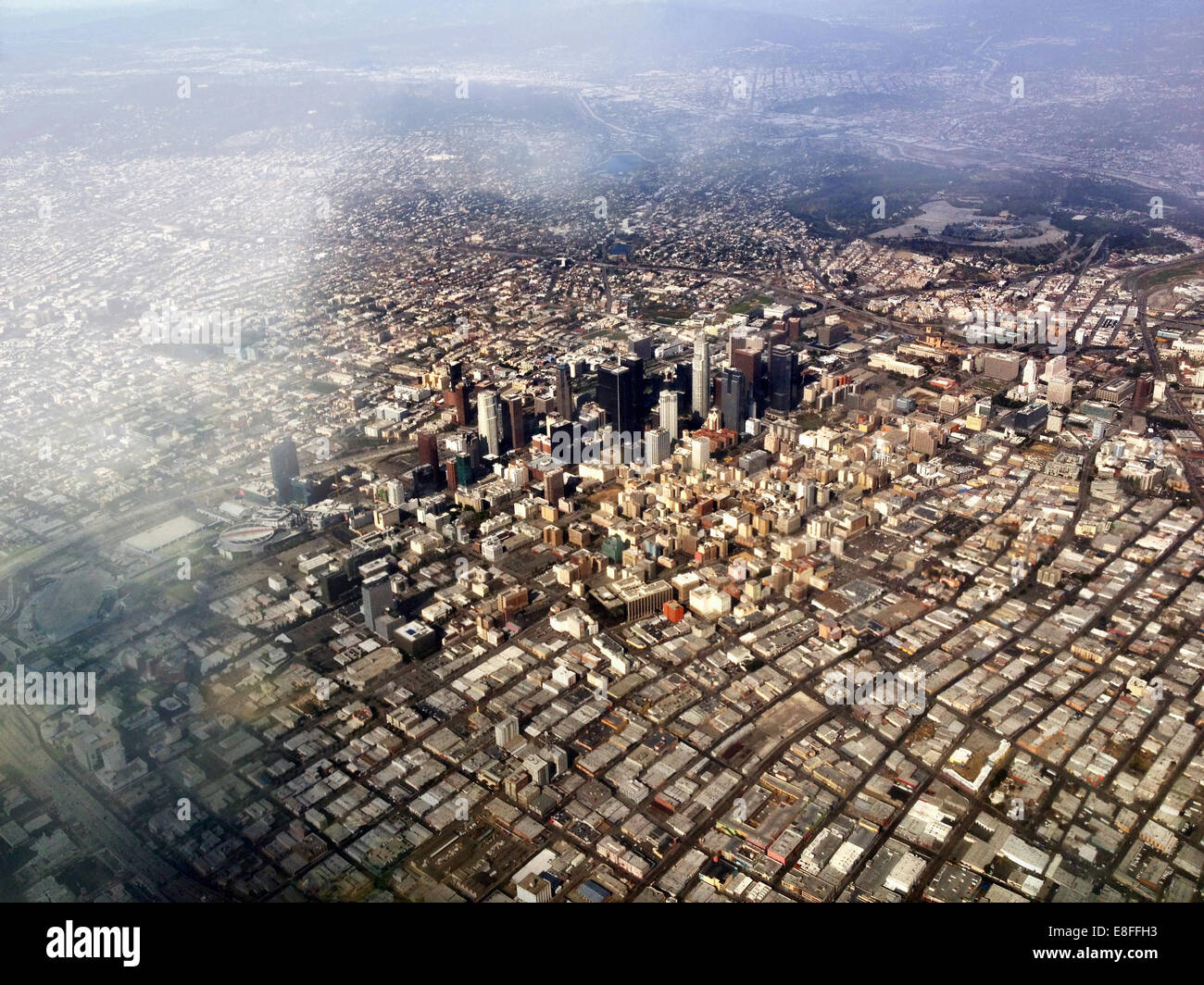 Vista aerea di Los Angeles, California, Stati Uniti d'America Foto Stock