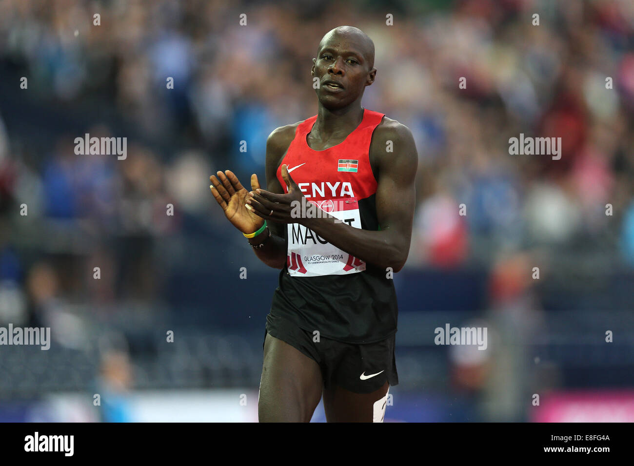 James Magut (KEN) Medaglia d'Oro - Uomini 1500m finale. Atletica - Hampden Park - Glasgow - REGNO UNITO - 02/08/2014 - Giochi del Commonwealth - Gl Foto Stock