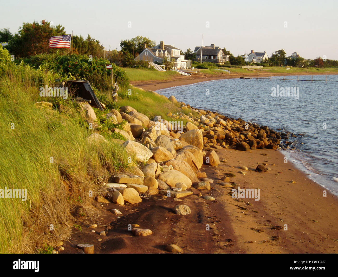 Montauk costa in estate, East Hampton, Suffolk County, Long Island, New York, Stati Uniti Foto Stock