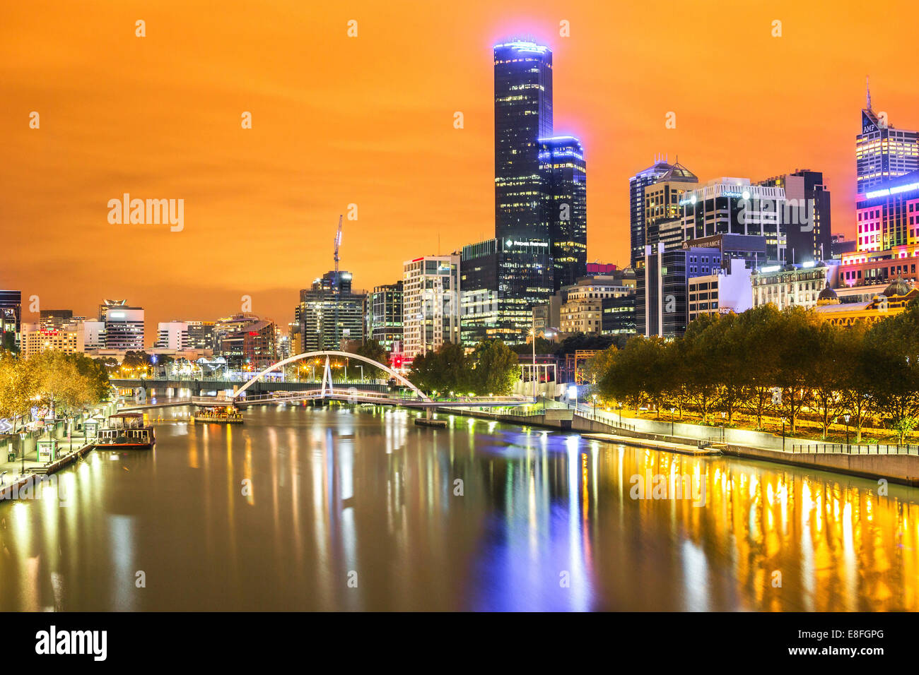 Australia, Victoria, Melbourne di notte Foto Stock