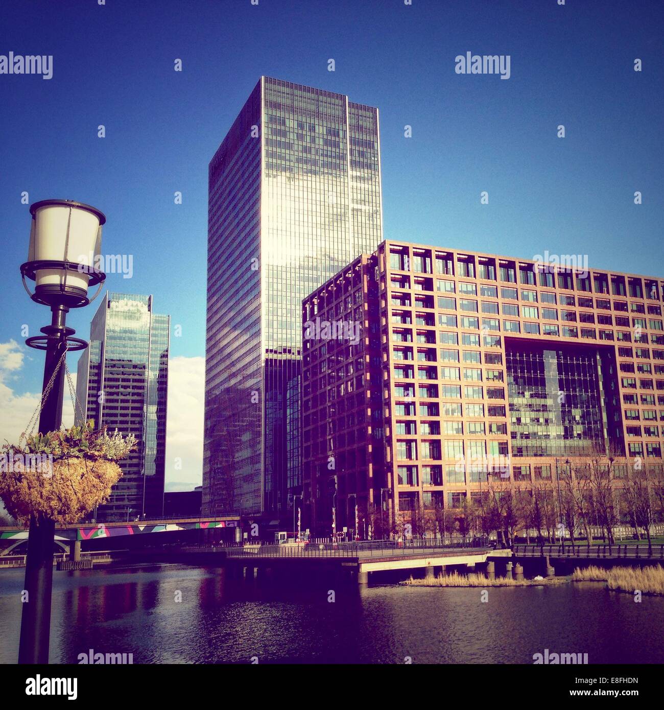 Regno Unito, London, Greater London, London Borough of Tower Hamlets, pioppo, Canada Square, Canary Wharf Foto Stock