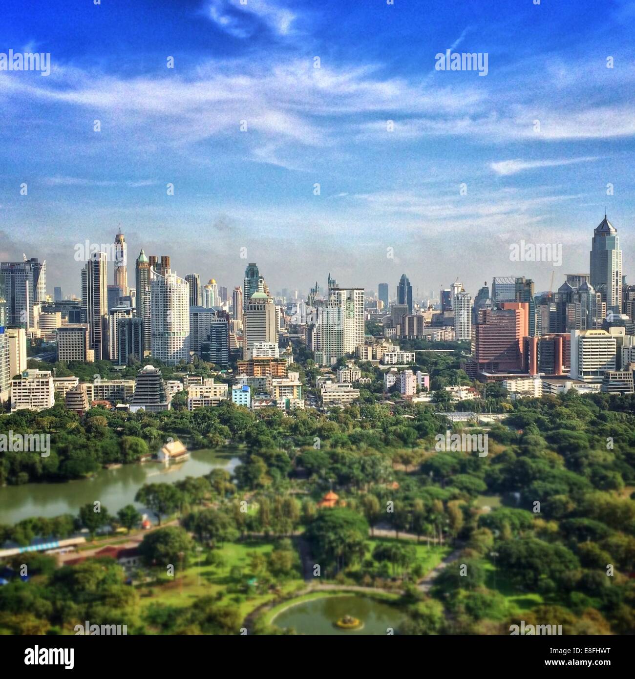 Skyline della città di Bangkok, Tailandia Foto Stock