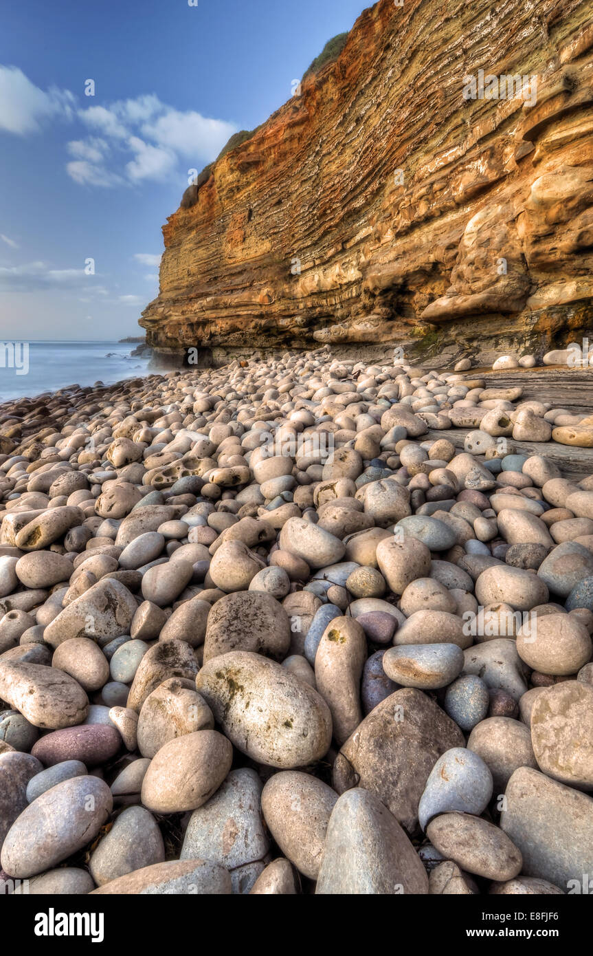 San Diego, California, Stati Uniti d'America Shore di pietre Foto Stock