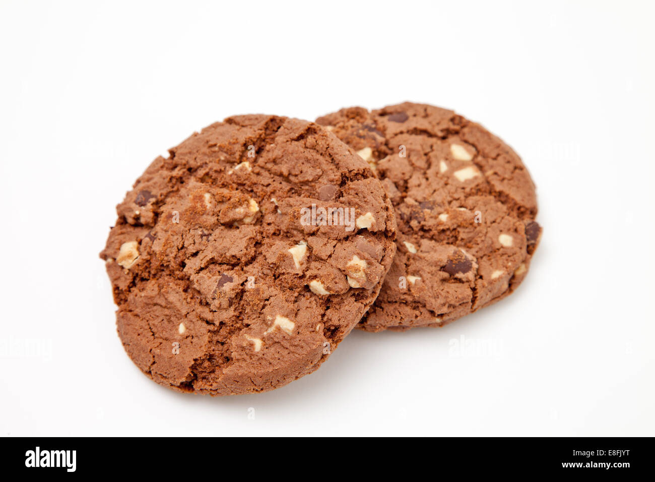 Due biscotti al cioccolato Foto Stock