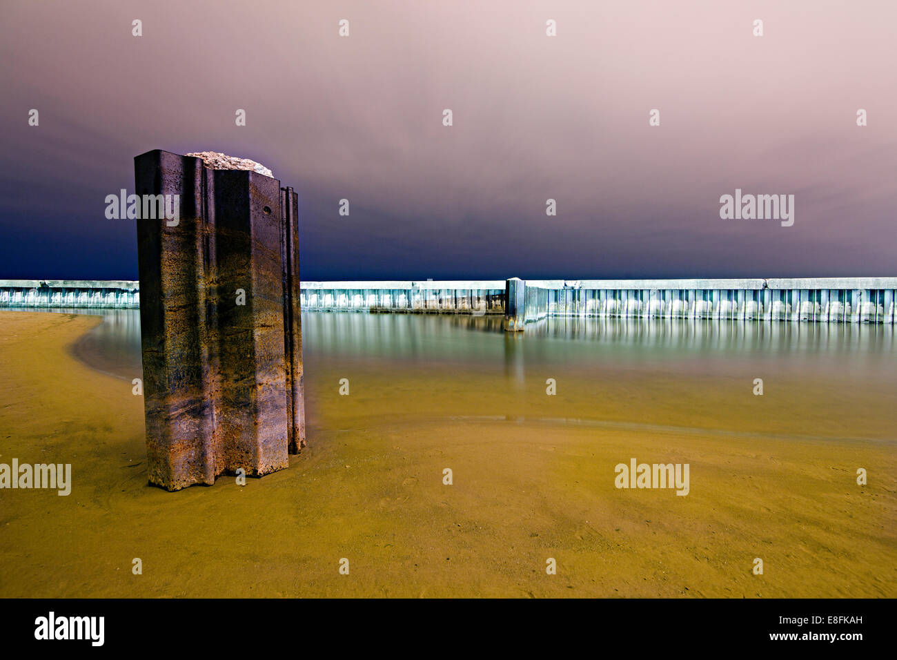 Stati Uniti d'America, Illinois, Contea di Cook, Chicago North Ave Beach Foto Stock