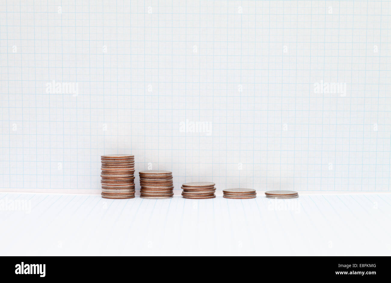 Noi monete come grafico Foto Stock