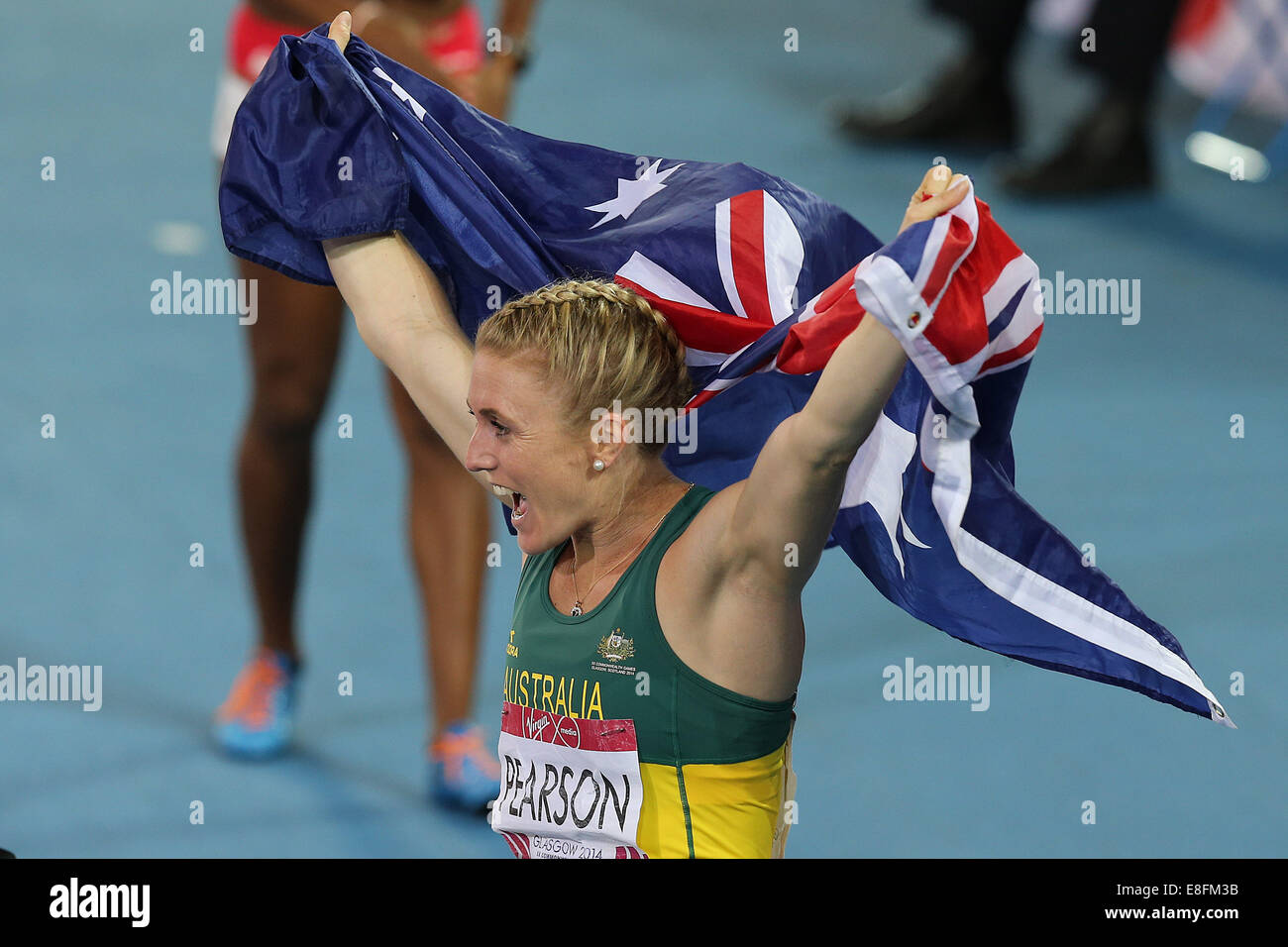 Sally Pearson (AUS) Medaglia d'oro. Donne 100m ostacoli. Atletica - Hampden Park - Glasgow - REGNO UNITO - 01/08/2014 - Giochi del Commonwealth Foto Stock