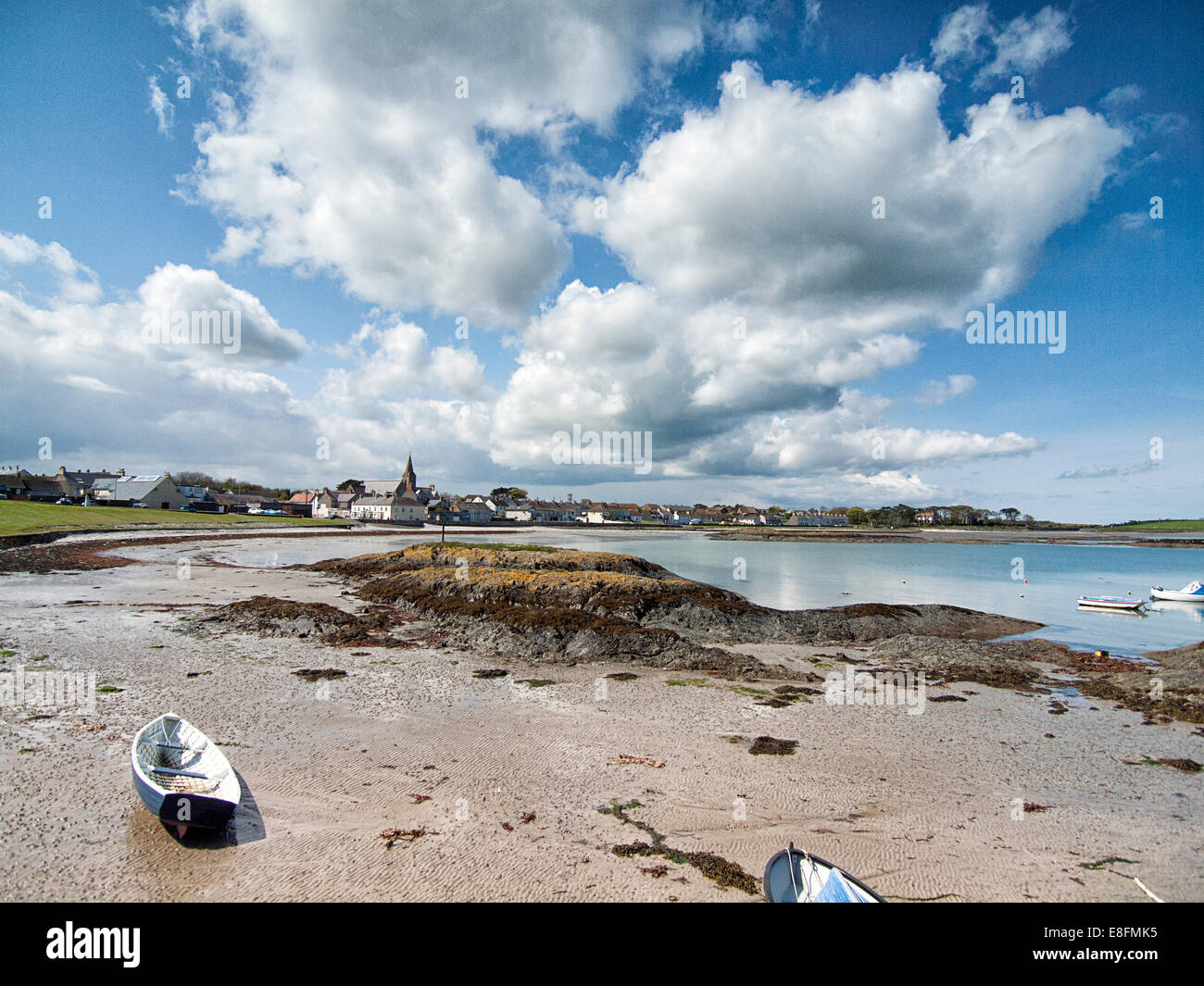 Ballywalter, County Down, Irlanda del Nord Beach/villaggio scena dall Irlanda del Nord Foto Stock