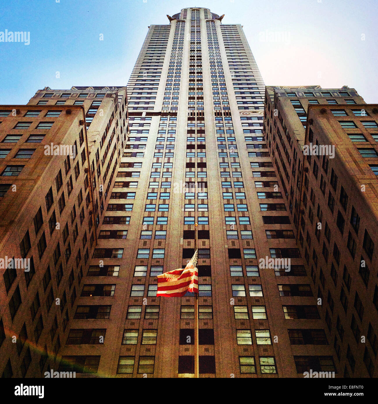 Stati Uniti d'America, nello Stato di New York, New York City e a basso angolo di visione del Chrysler building Foto Stock