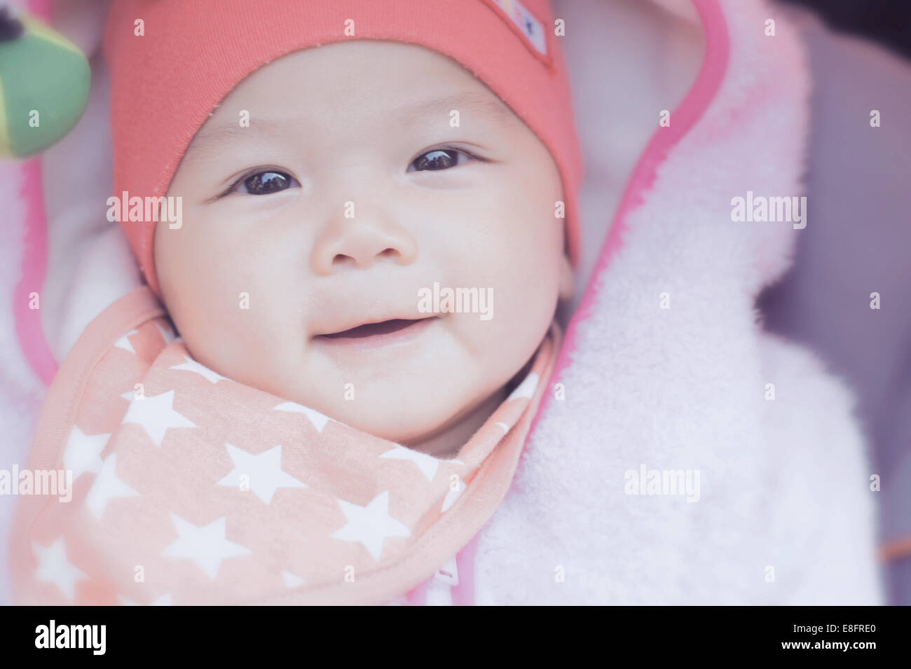 Sorridente baby (6-11 mesi) Foto Stock