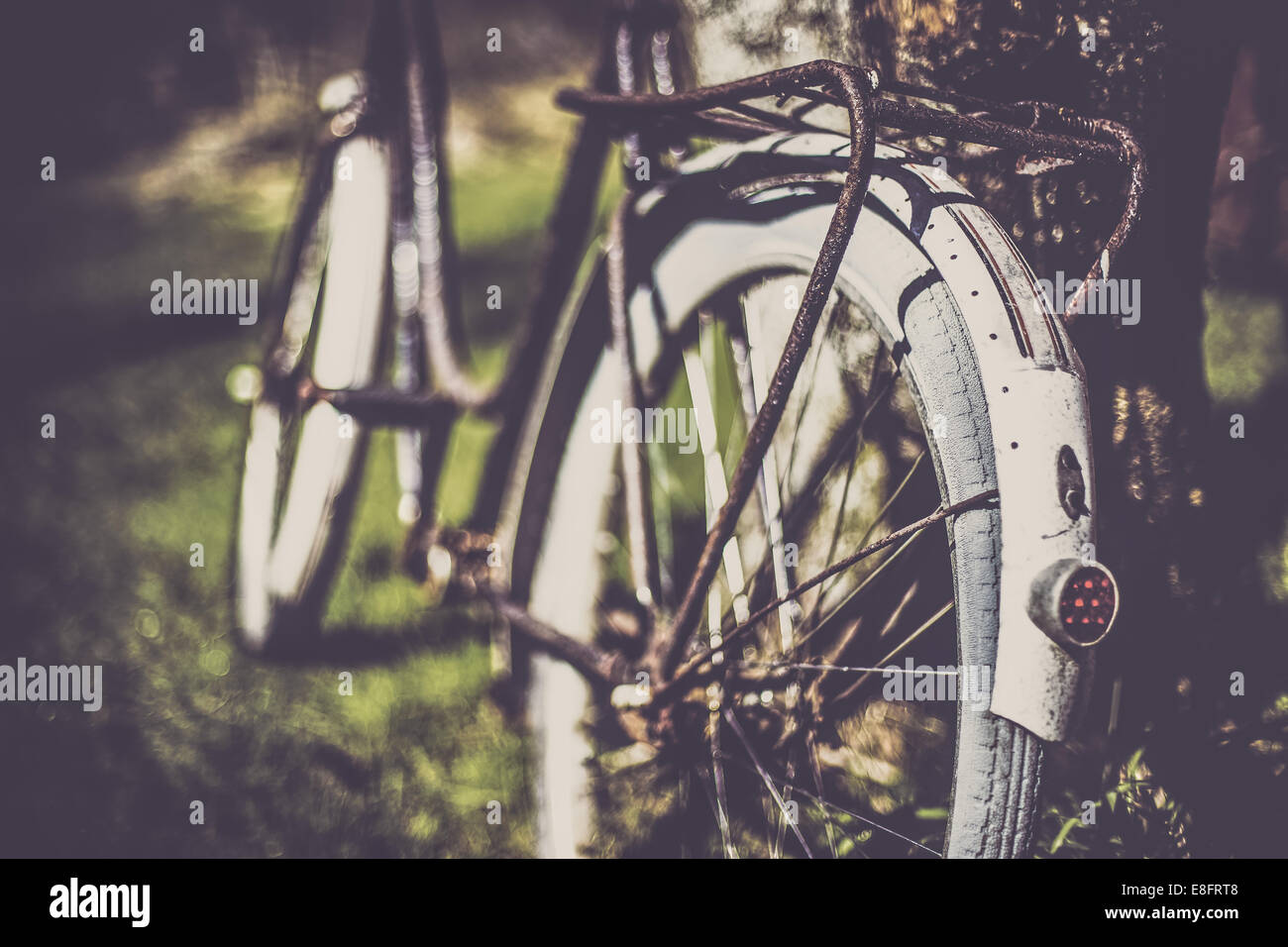 Norvegia, Close-up della vecchia bicicletta Foto Stock
