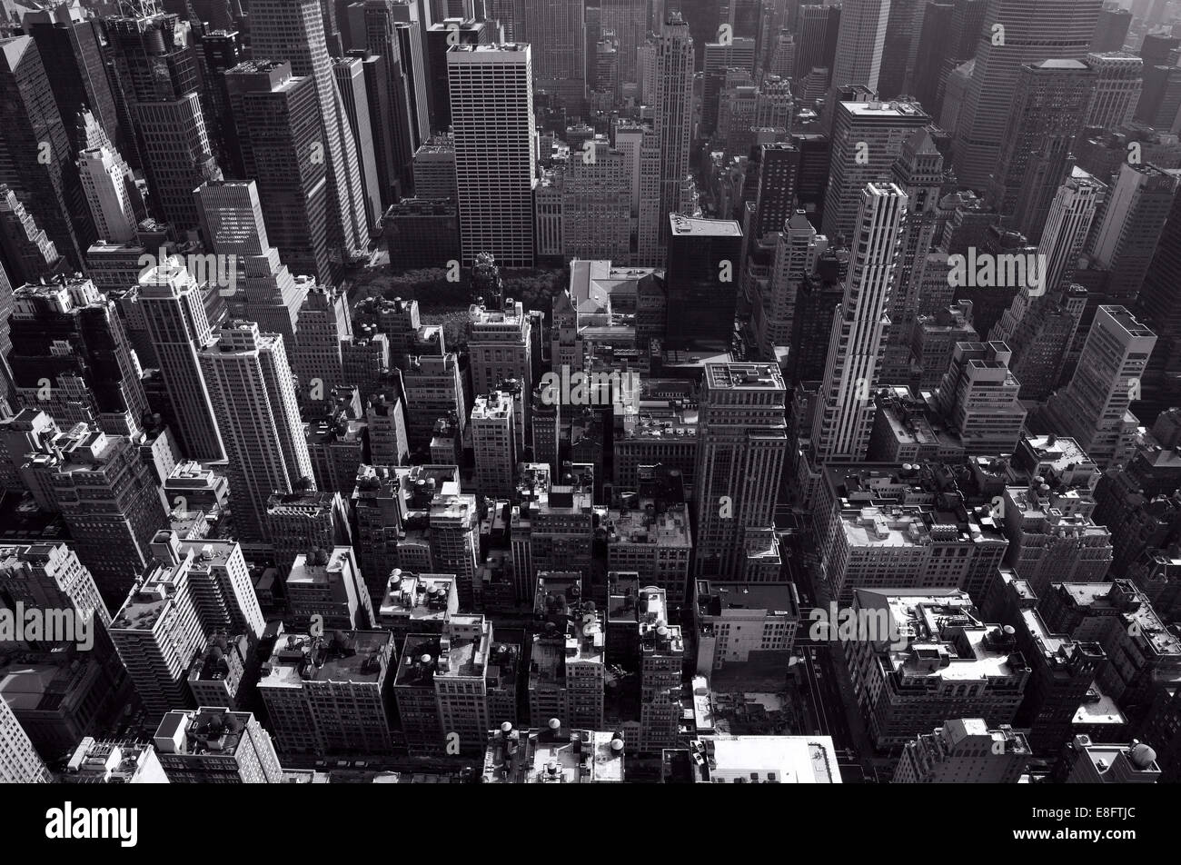 Stati Uniti d'America, nello Stato di New York, veduta aerea della città di New York Foto Stock