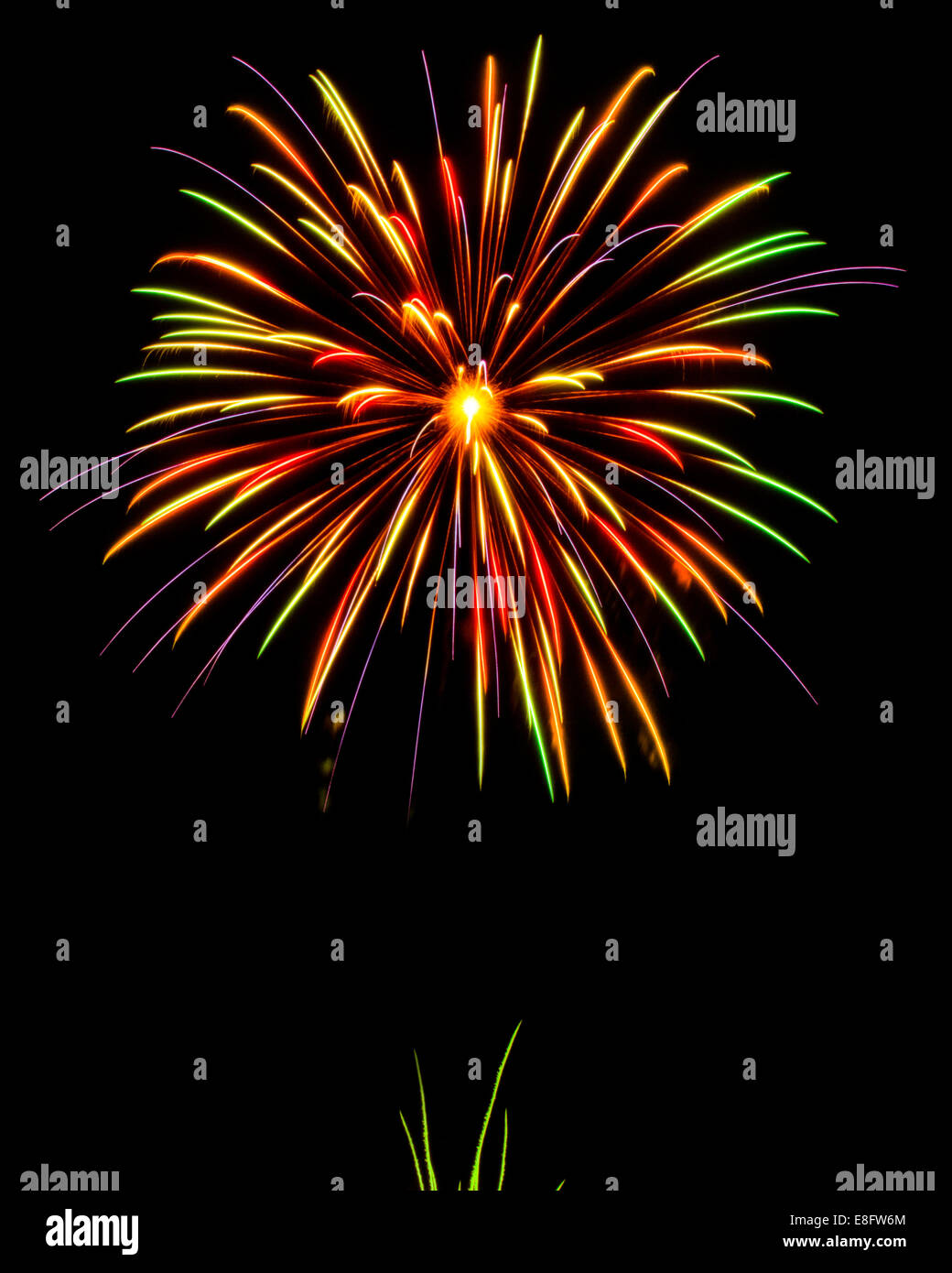 Stati Uniti d'America, fuochi d'artificio durante la via di luglio Foto Stock