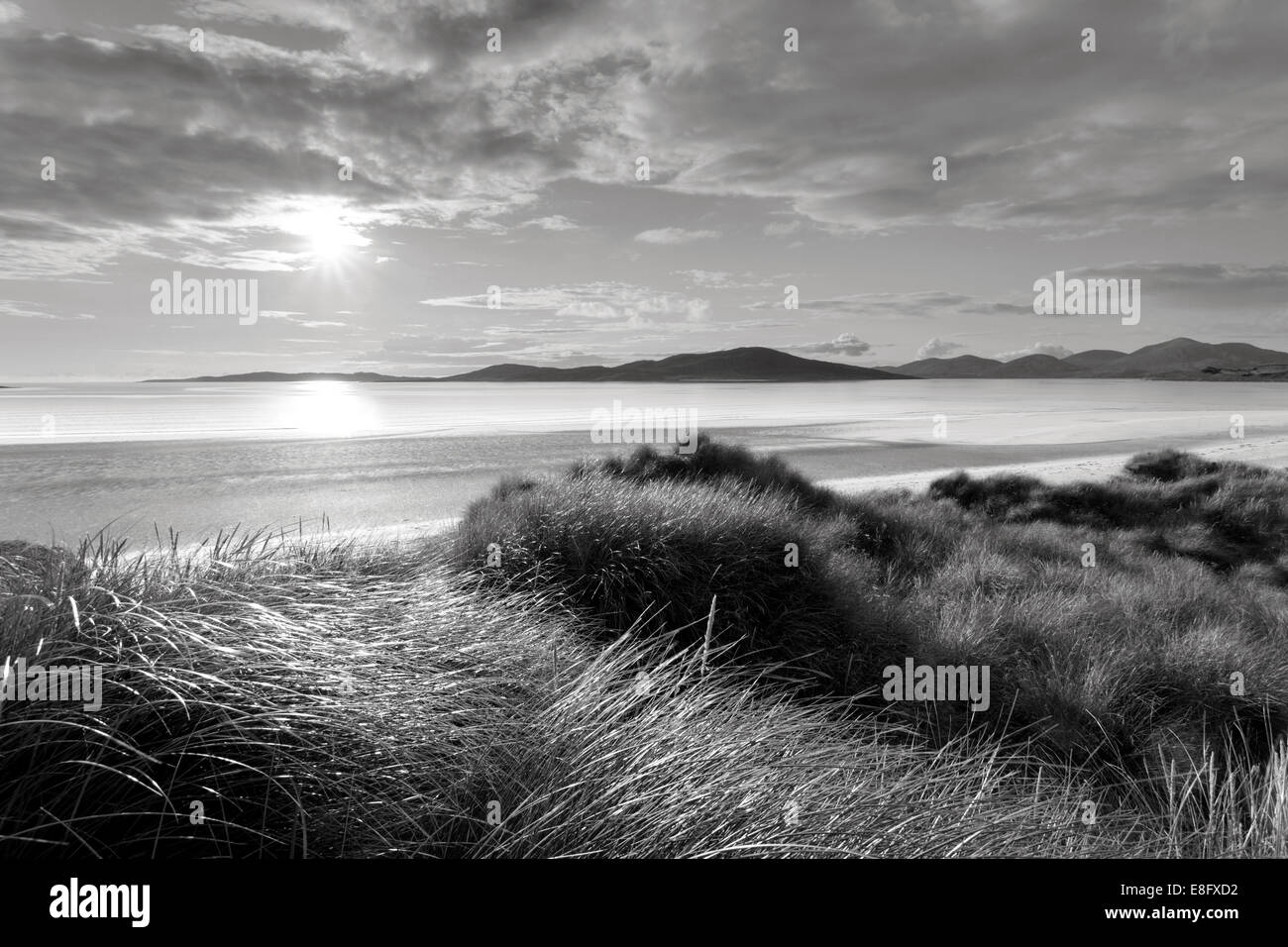 Seilebost dune di sabbia marram grass Harris, Ebridi Esterne, Scozia Foto Stock