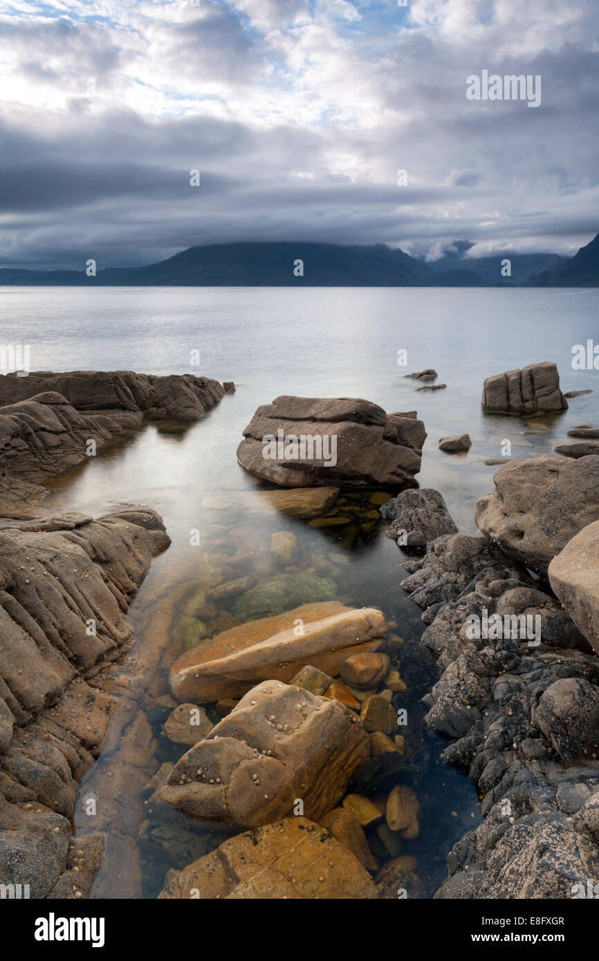 Litorale Elgol Isola di Skye in Scozia Foto Stock