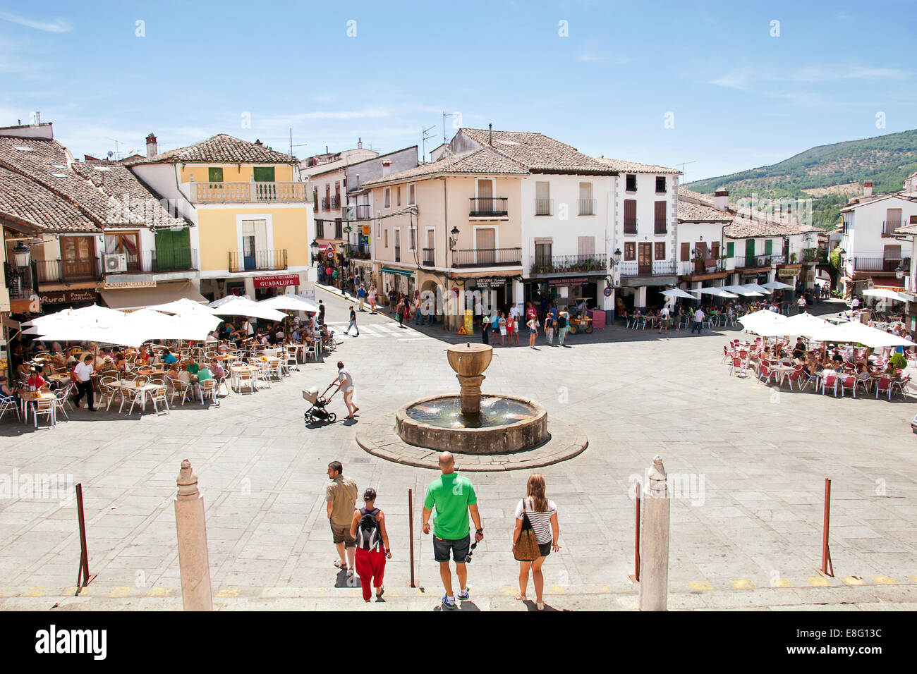 Guadalupe piazza principale, Guadalupe Caceres Foto Stock