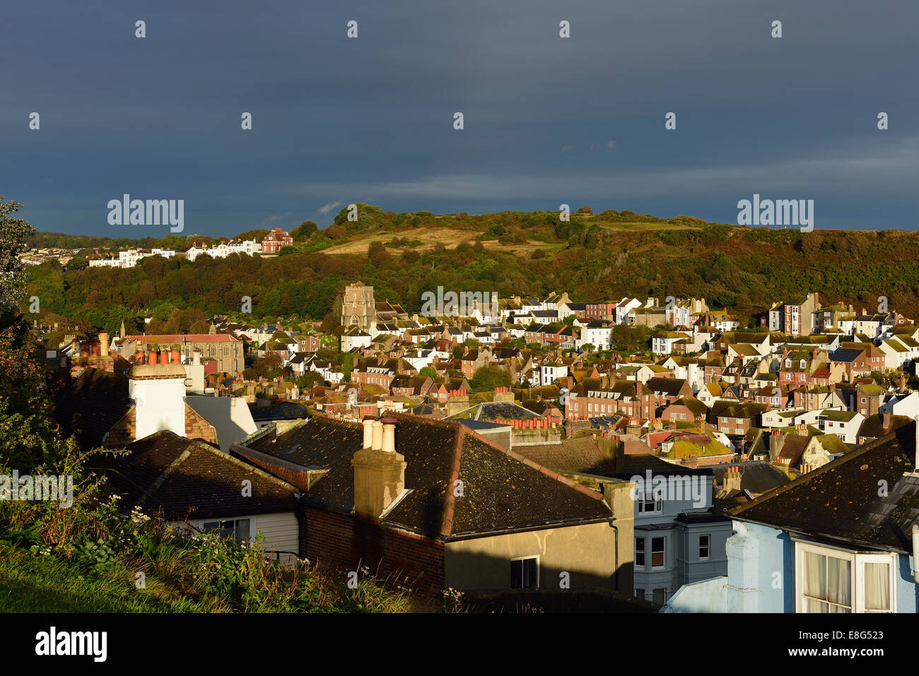 Hastings Old Town. East Sussex Foto Stock