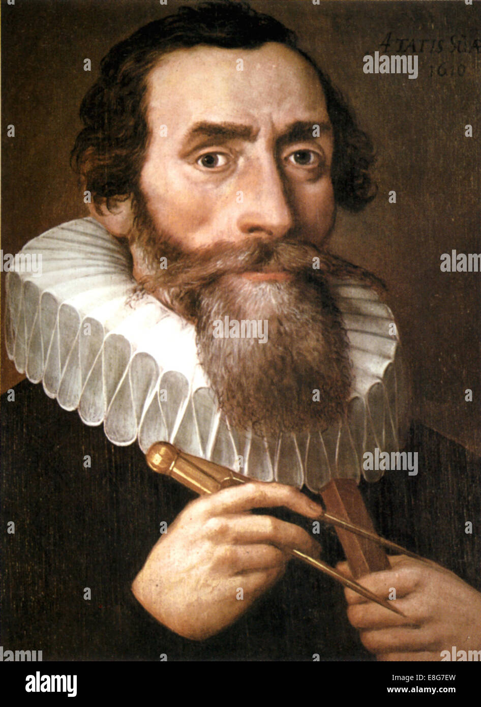 JOHANNES Kepler (1571-1630), matematico e astronomo tedesco in un dipinto del 1610, l'artista sconosciuto Foto Stock