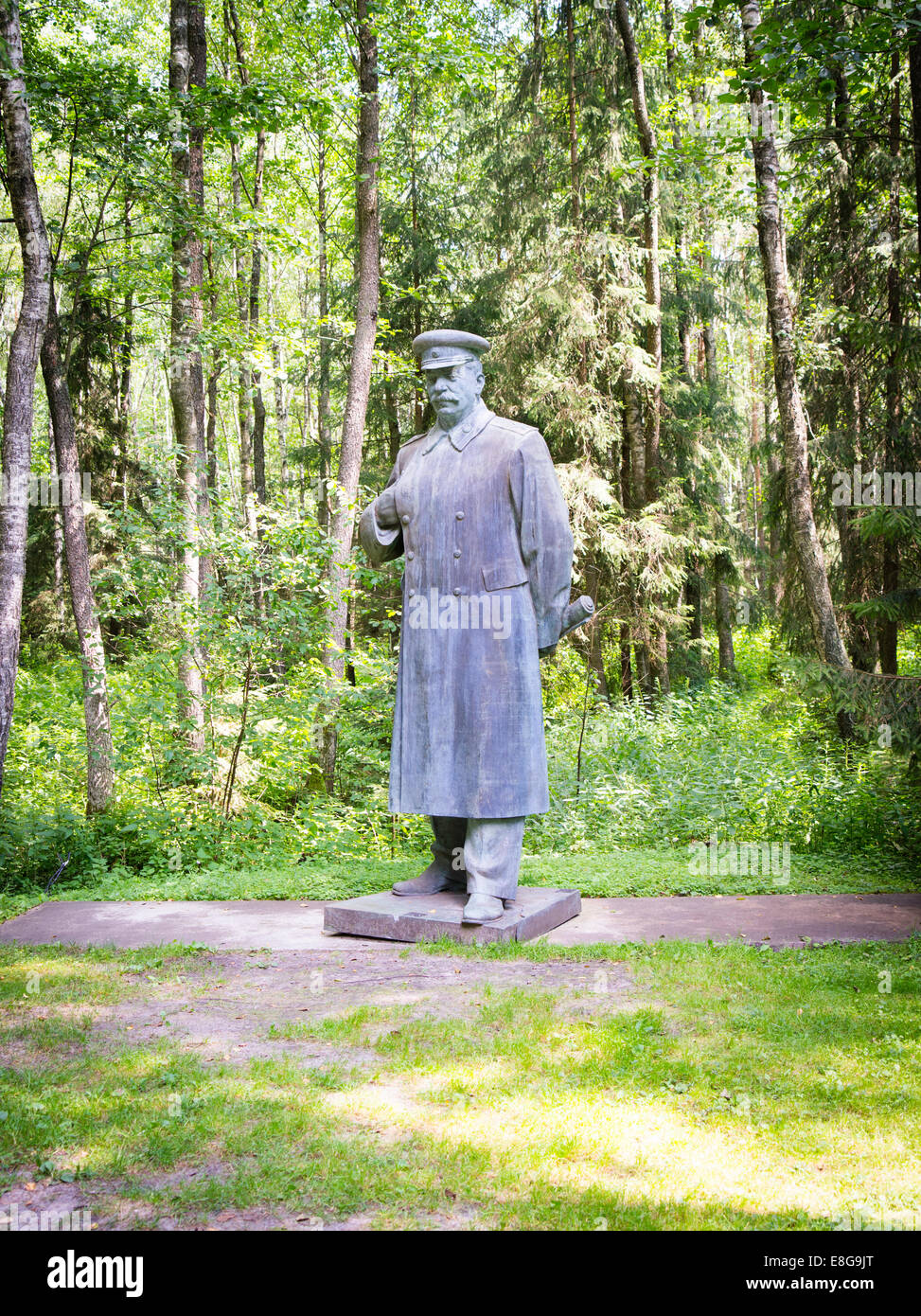 Una statua di Josef Stalin sorge in Grutas Park, vicino Alytus, Lituania Foto Stock