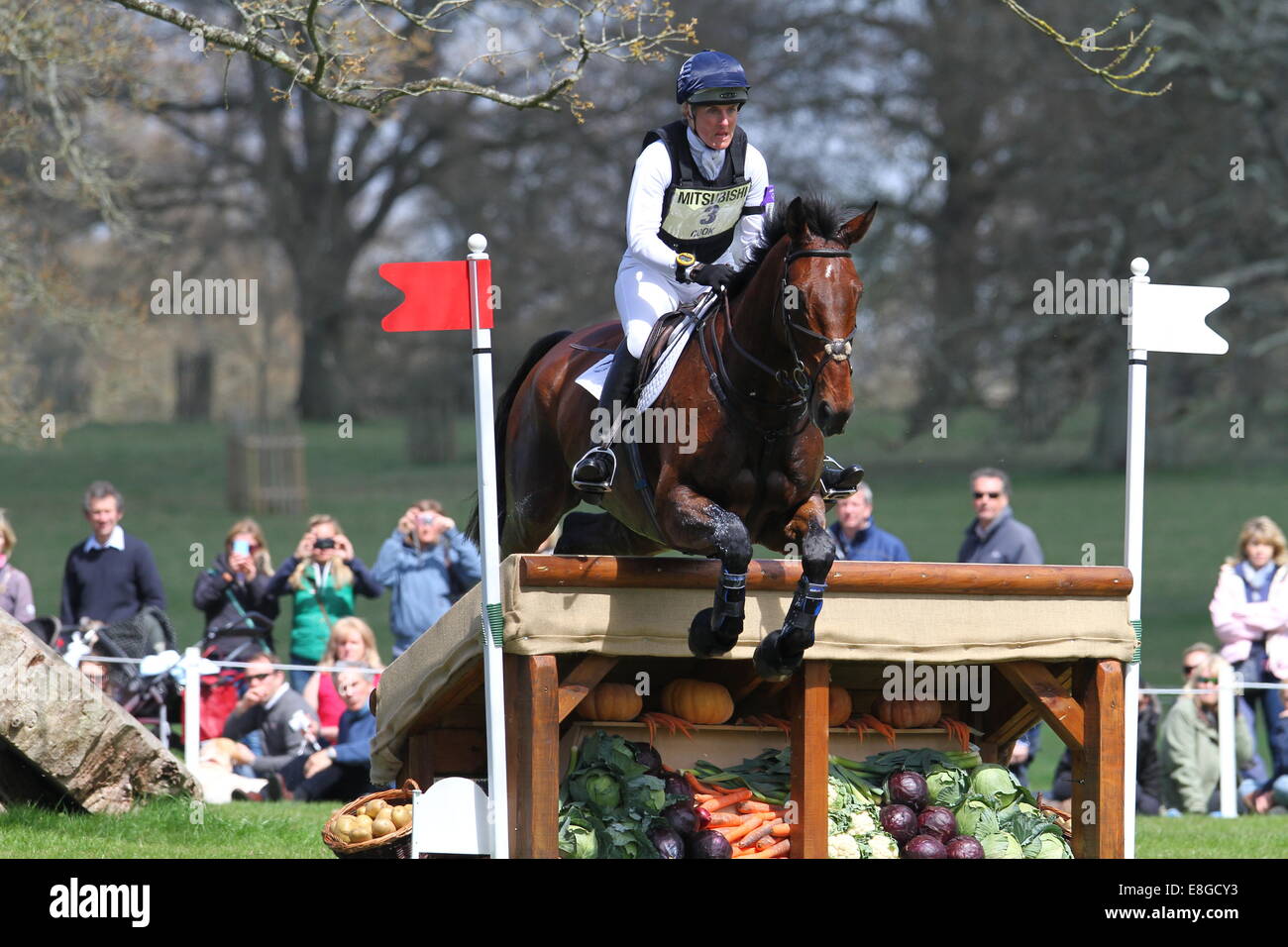 Kristina cucinare su De Novo News a Badminton Horse Trials 2013 Foto Stock