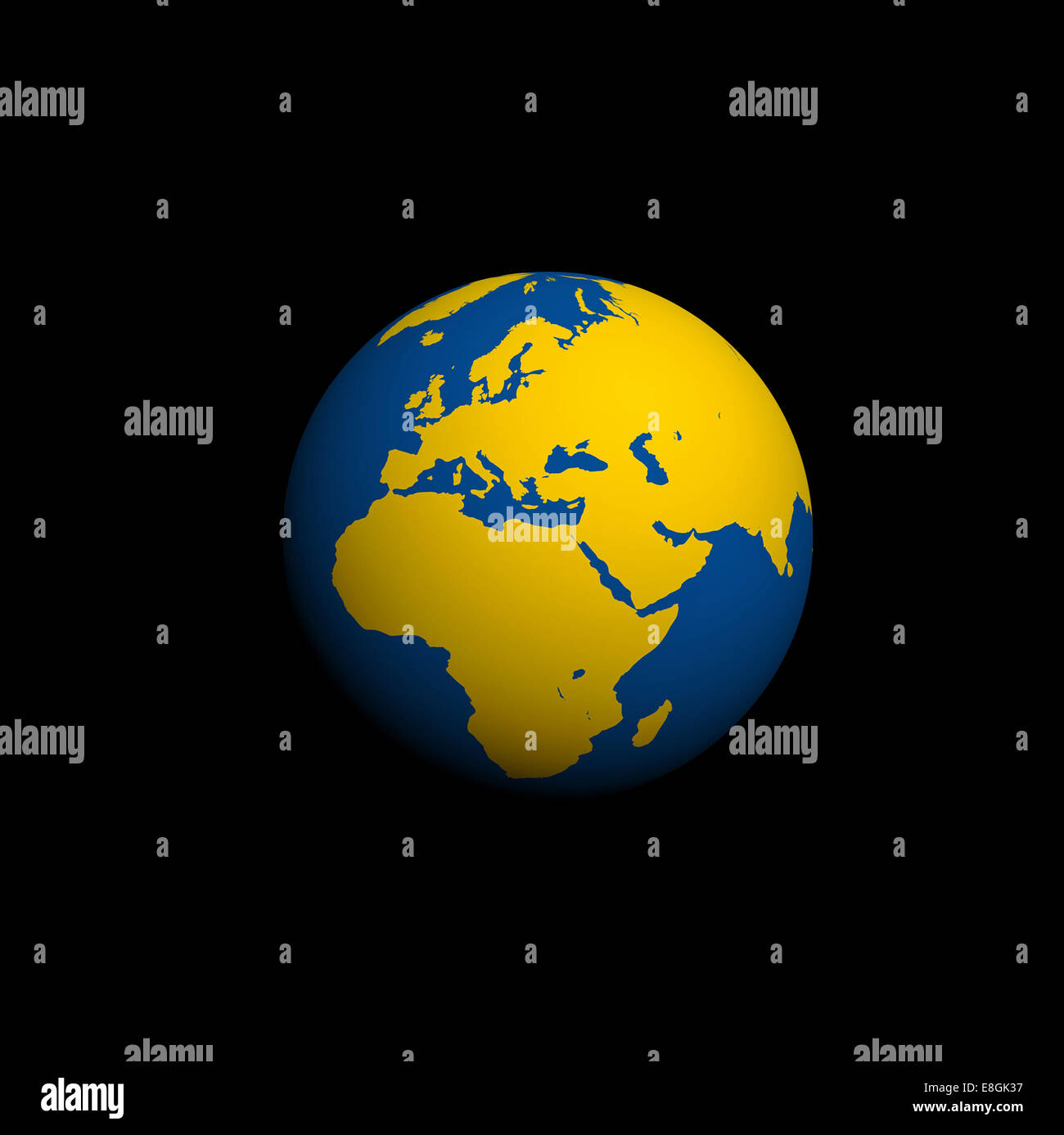 Generati digitalmente immagine del pianeta terra Foto Stock